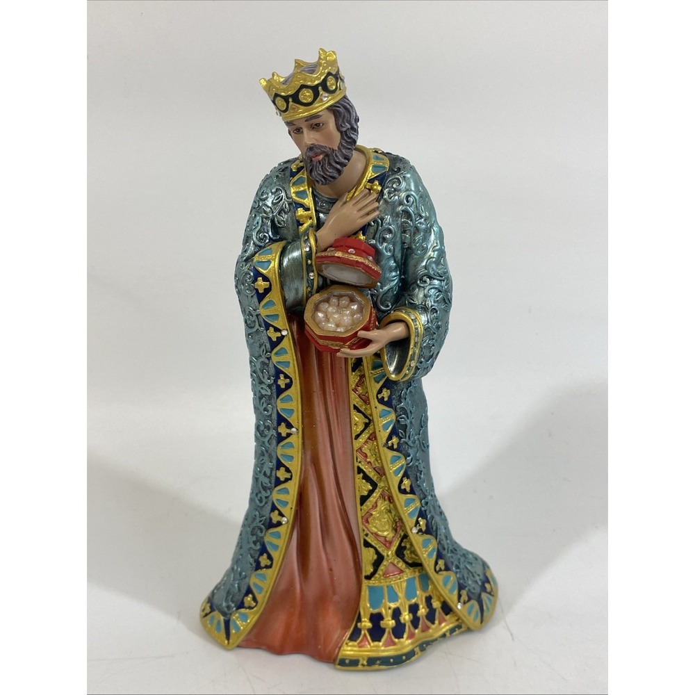 Hawthorne Village King Caspar Jeweled Nativity Figurine Replacement 7"‎
